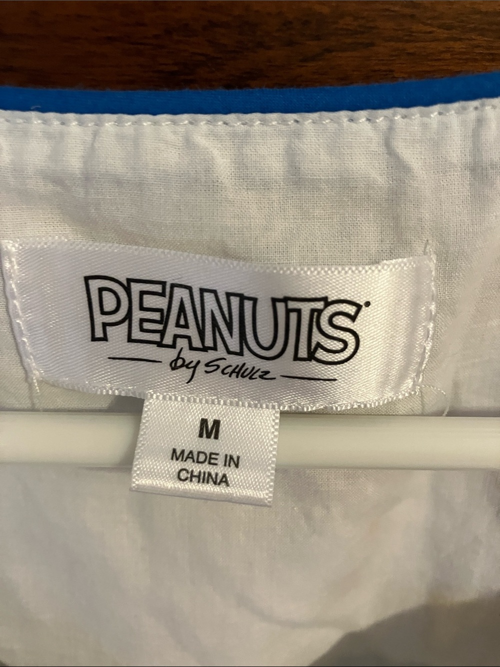 Peanuts White Short-Sleeve Character-Print Nightgown with Blue Trim - Picture 2 of 4